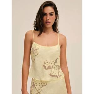 Floral Yellow Tank Top